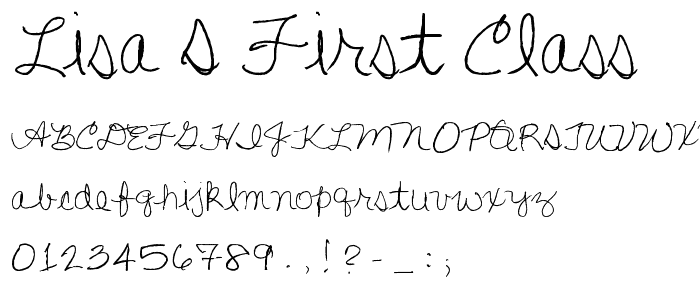 Lisa_s First Class font